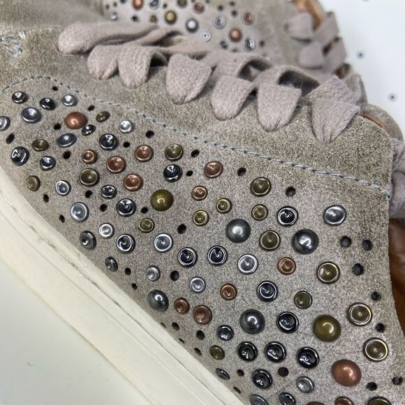 🤎FRYE🤎 ivy deco stud low Deborah sneaker new with box size 9,5 rivets - Picture 13 of 16